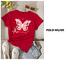 POLO ROJO MANGA CORTA CON DISEÑO